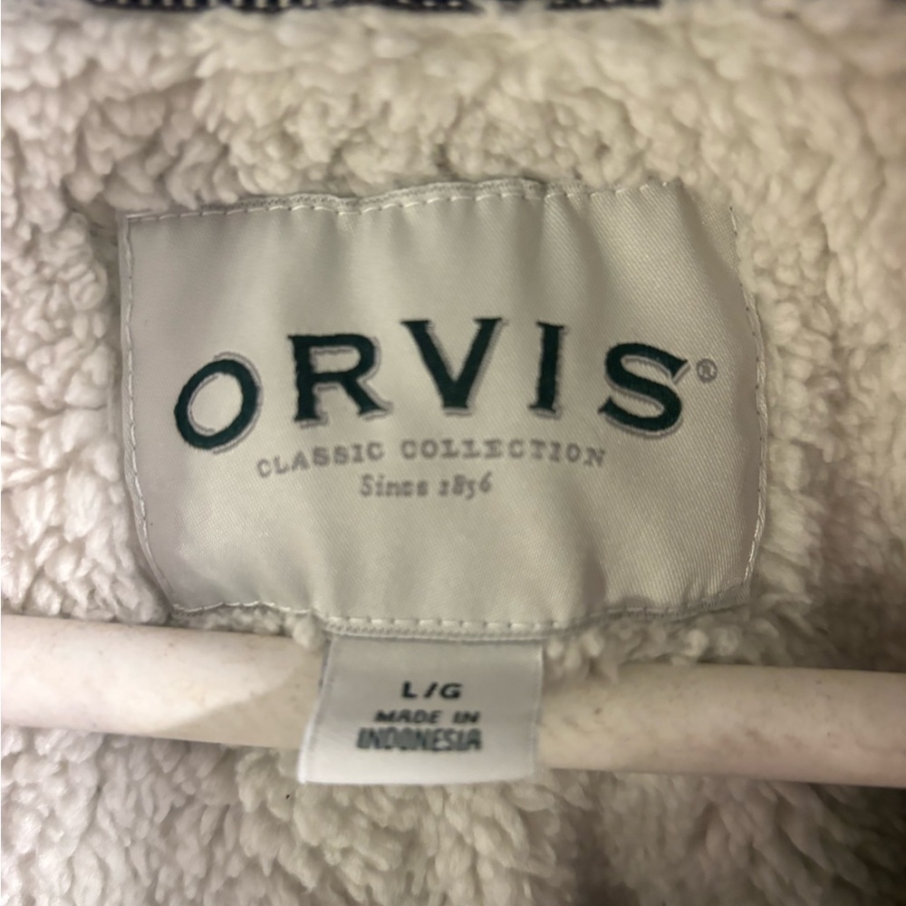 Orvis Men’s Large Navy Blue Quarter Zip Pullover - Picture 2 of 9